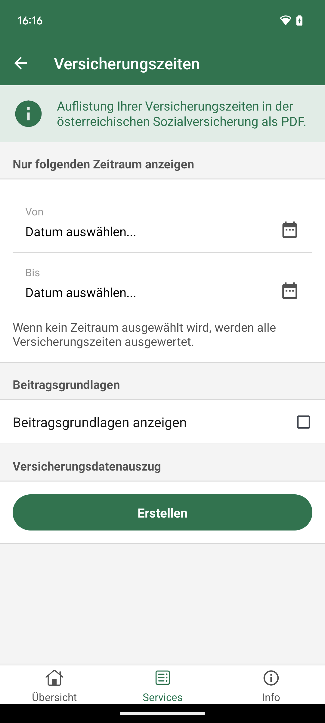 Versicherungsdatenauszug